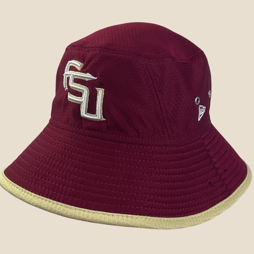 New Era Florida State hat Seminoles FSU Bucket Garnet Gold Embroidered Logo L/XL